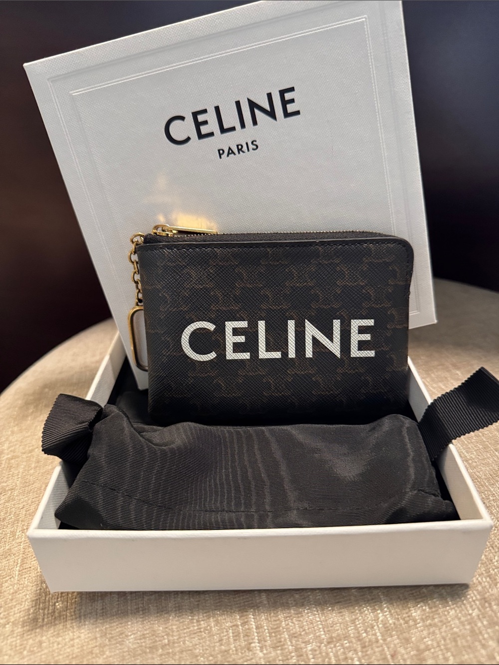 Celine Triomphe Zip Card Holder - Picture 1 of 7